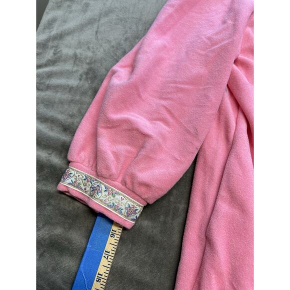 NWT Vanity Fair VTG Velour Robe L Maxi House Coat Dress‎ MuuMuu Mrs Roper Modest - Picture 8 of 9